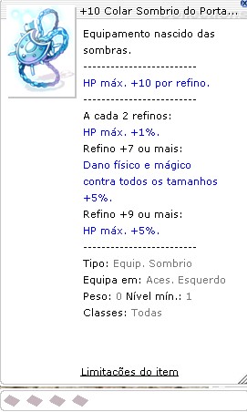 +10 Colar Sombrio do Portador
