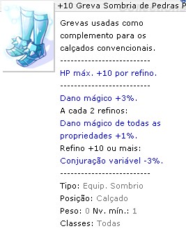 +10 Greva Sombria de Pedras Preciosas
