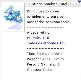 +9 Brinco Sombrio Total