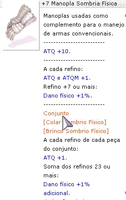 Manopla Sombria Física