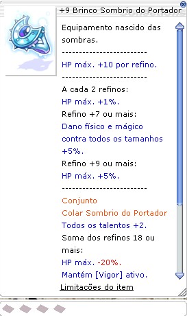 +10 Brinco Sombrio do Portador