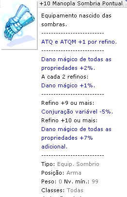 +10 Manopla Sombria Pontual