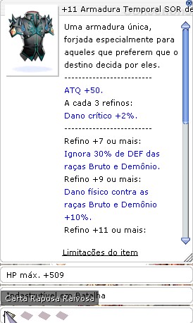 +11 Armadura Temporal SOR de Nove Caudas