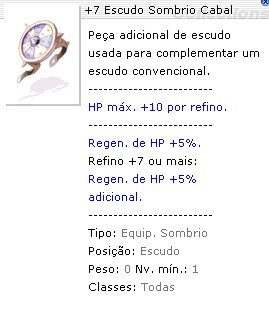 +7 Escudo Sombrio Cabal