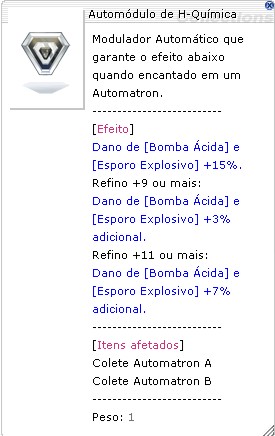 Automódulo de H-Química