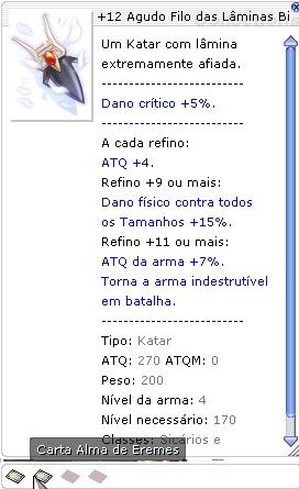 +12 Agudo Filo das Lâminas Bi