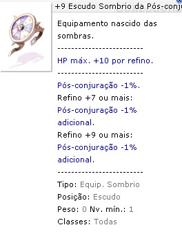 +9 Escudo Sombrio da Pós-conjuração