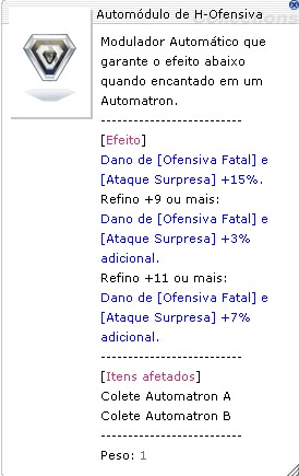 Automódulo de H-Ofensiva