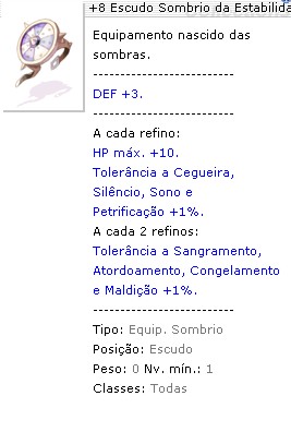 +8 Escudo Sombrio da Estabilidade