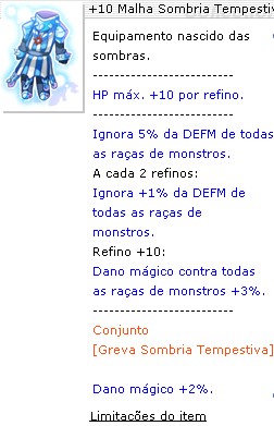 +10 Malha Sombria Tempestiva