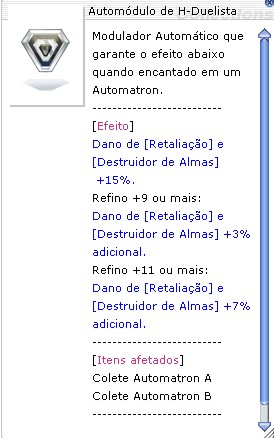 Automódulo de H-Duelista