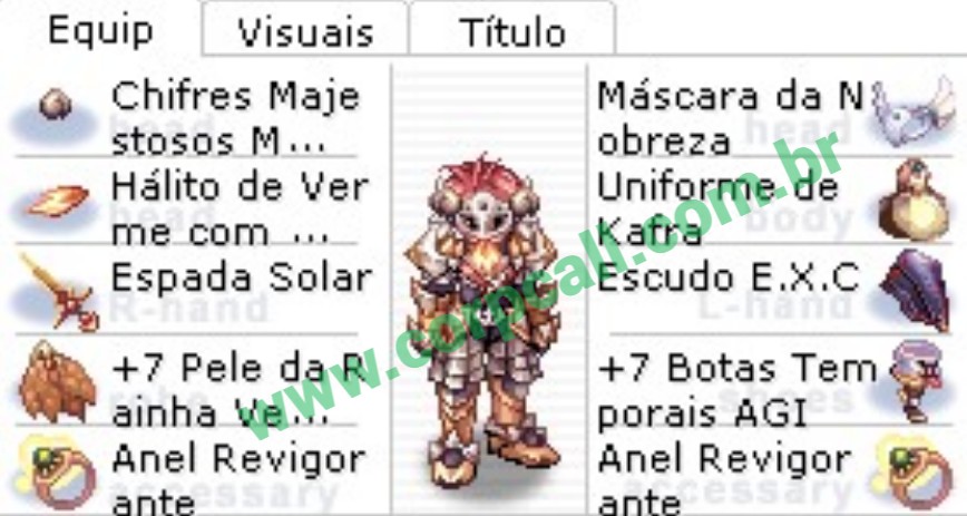 Set Completo Guardião Real Sacrificio UP básico